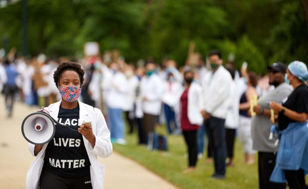 2020: Students organize White Coats for Black Lives demonstration